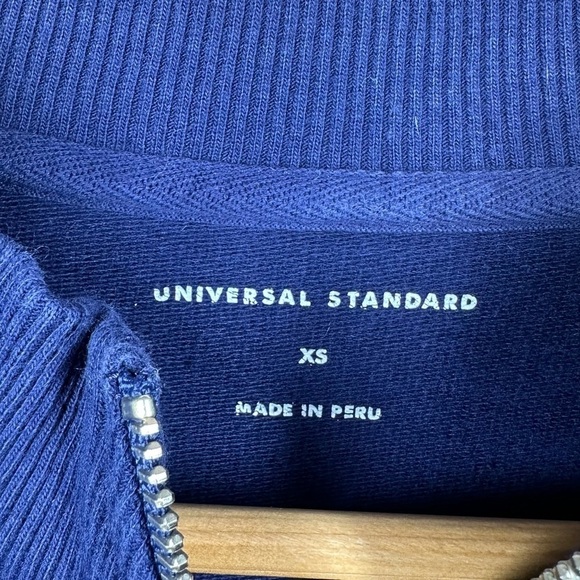 UNIVERSAL Standard Zoe Half Zip Funnel Neck Pullover Blue - Picture 4 of 7